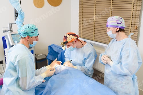 Preview: Plastic surgery operation for correcting defects of the eyelids. Laser Blepharoplasty.