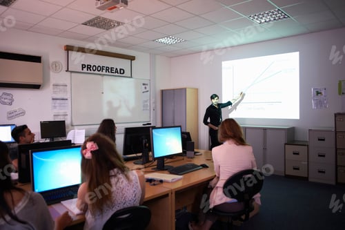 Preview: Computer teaching presenting in class