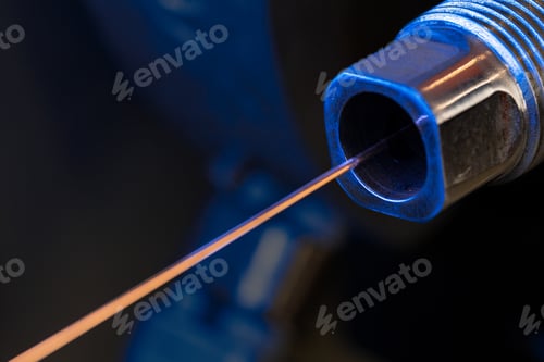 Preview: Production of cable wire at cable factory close up