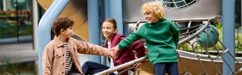 Preview: Joyful moments of friendship during a colorful autumn day at the playground