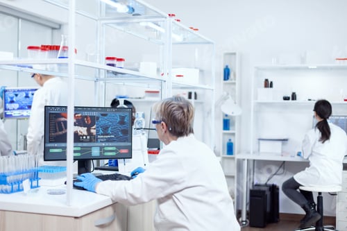 Preview: Elderly researcher working to find a cure during global pandemic