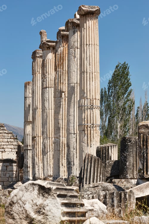 Preview: Afrodisias greek ruins in Anatolia. Ancient historic village in Turkey