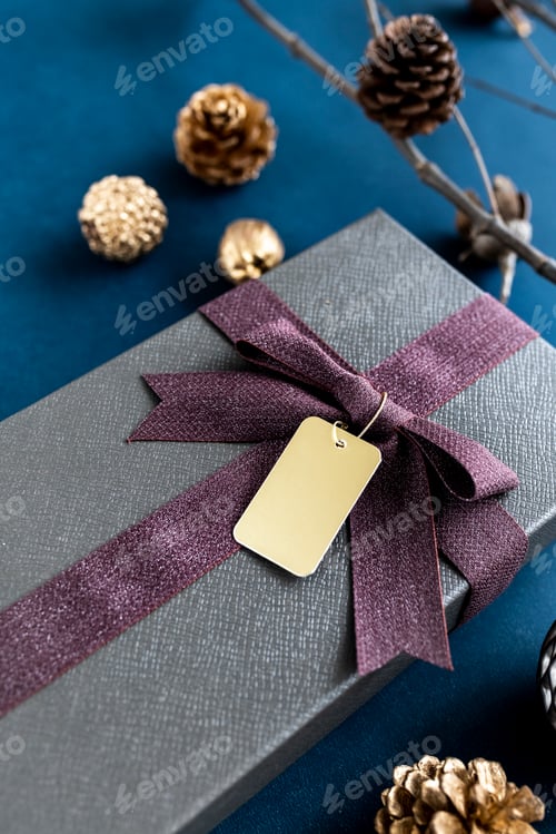 Preview: Elegant Gift with Pine Cones for Holiday Season