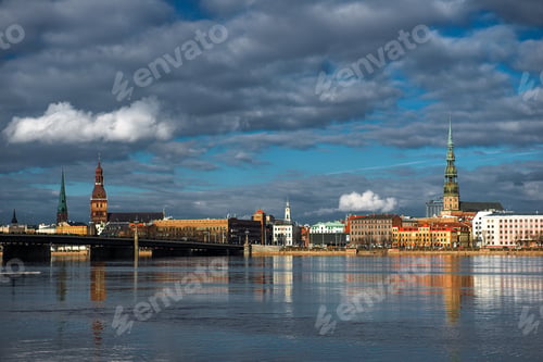 Preview: Panoramic view of old city Riga,Latvija