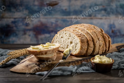 Preview: Wheat bread with a butter