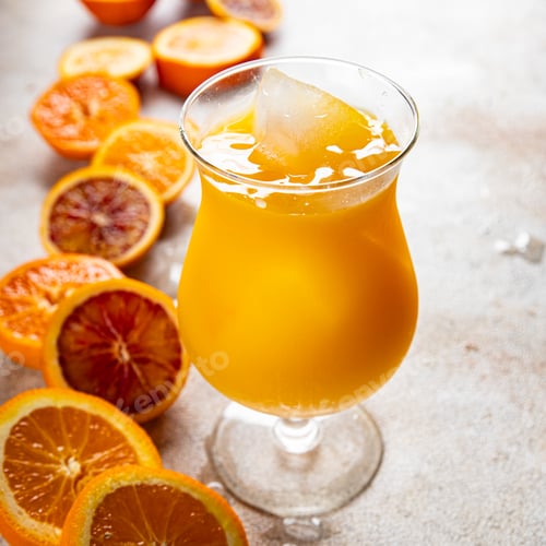 Preview: cocktail orange juice drink fresh appetizer meal food snack on the table copy space food background