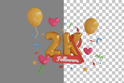 Preview: 2K Follower 3D Icon
