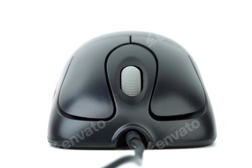 Preview: Modern black wired optical mouse