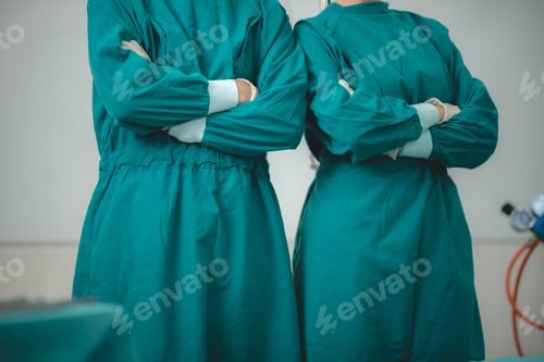 Preview: surgeon doctor team working in operation room at hospital, medical health clinic with specialist