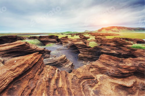 Preview: Texture of rocks melted by volcanic magma