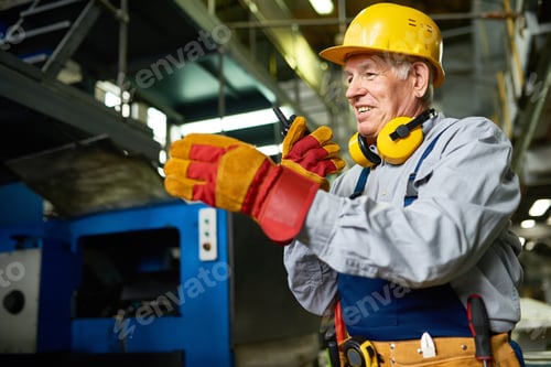 Preview: Factory Foreman Speaking by Radio Set