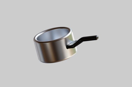 Preview: Metal saucepan with black handle