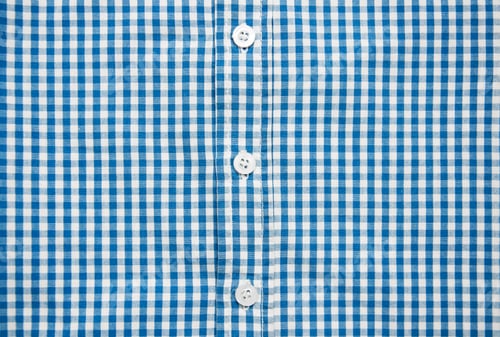 Preview: Blue and White Gingham Fabric Close Up