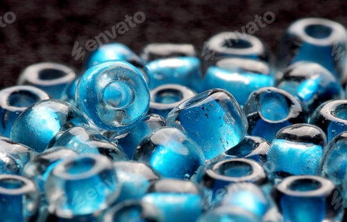Preview: Beads Close-Up On A Black Background