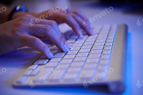 Preview: Typing on Modern Keyboard in Low Light Setting