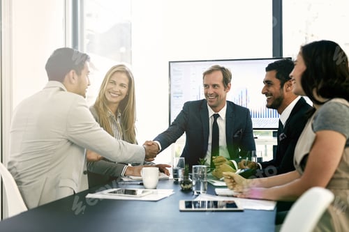 Preview: Presenting ideas to the team. Shot of corporate businesspeople meeting in the boardroom.