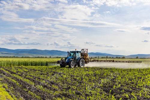Preview: Tractor fertilizes crops