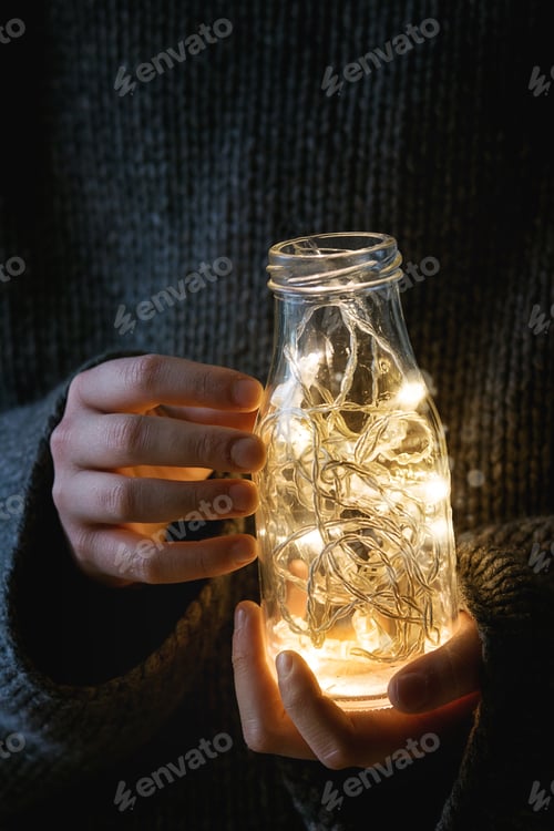 Preview: Christmas lights in jar