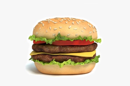 Preview: Double Patty Cheeseburger with Fresh Toppings