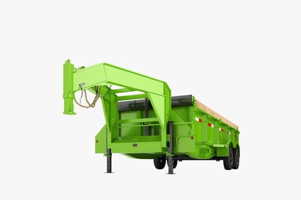 Preview: Heavy-Duty Green Dump Trailer
