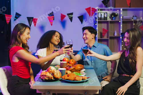Preview: Successful business team, celebration excellent financial results.