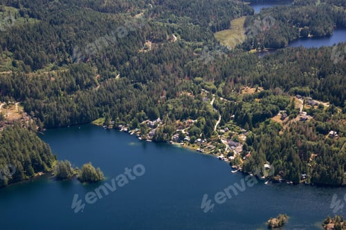 Preview: Aerial view of Madeira Park during a sunny summer day