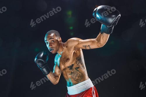 Preview: Afro american male boxer.