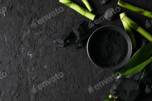 Preview: Concept of face and skin care - bamboo and charcoal