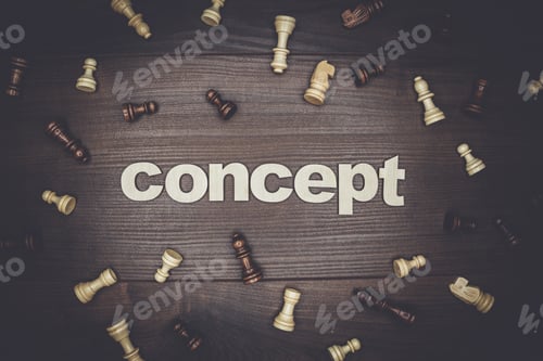 Preview: word concept on wooden background