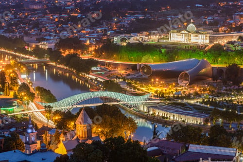 Preview: Beautiful panoramic view of Tbilisi