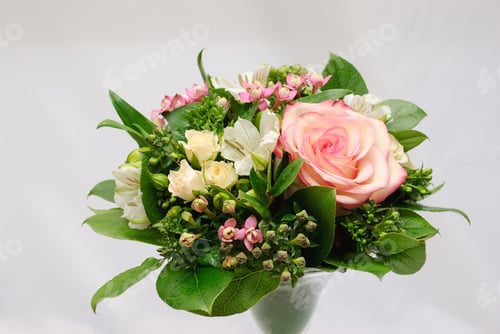 Preview: Floral Bouquet with Pink Rose Wedding Theme