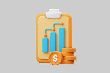 Preview: Finance report with money stack