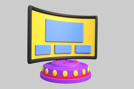 Preview: Cartoon ui display with buttons