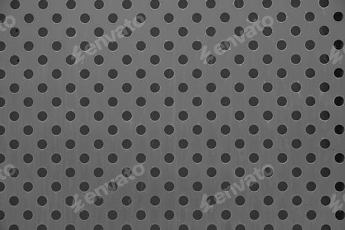 Preview: Top view of grey polka-dot metal surface