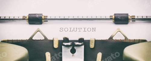 Preview: Solution word in capital letters on white sheet