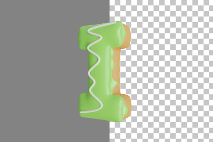Preview: Donut Letter I 3D Icon