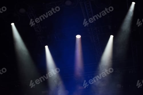 Preview: Stage lights at music festival