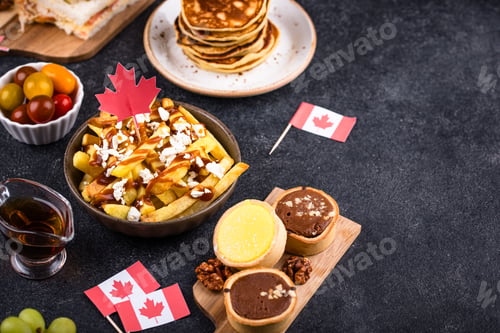 Preview: Canada Day traditional food concept.