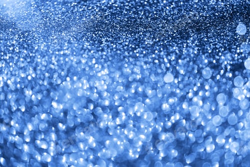 Preview: Holiday abstract texture. Christmas card with copy space. Сlassic blue background bokeh, defocused