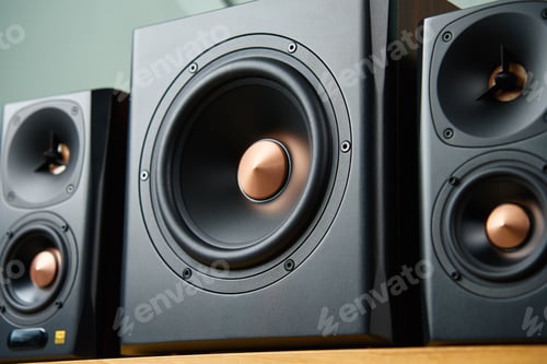 Preview: Sound speaker in living room interior
