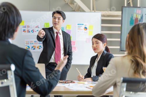 Preview: A group of young Asian businessmen