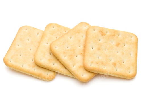 Preview: Dry cracker cookies isolated on white background cutout