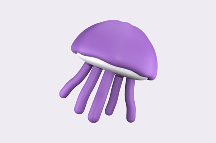 Preview: Jellyfish Soft 3D Illustration
