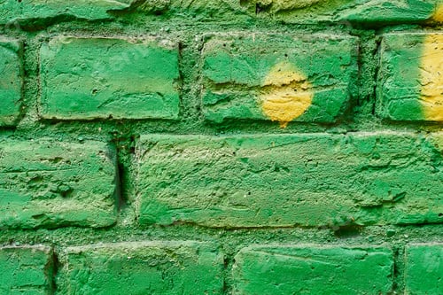 Preview: Green brick wall, grunge background. Copy space