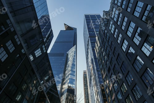 Preview: Low angle shot of the cityscape of New York City, USA