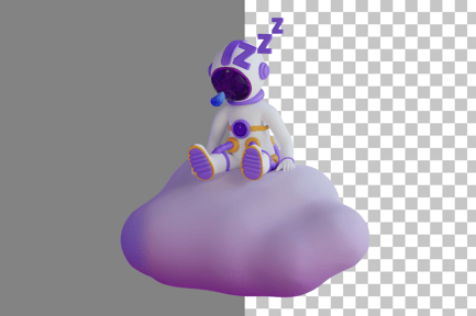 Preview: Astronaut Sleep On Cloud 3D Illustration