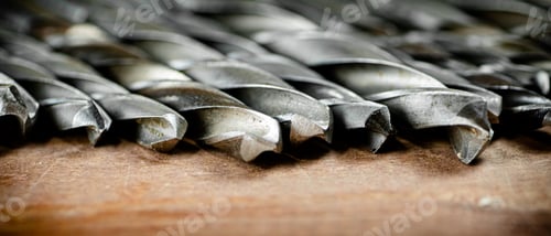 Preview: Drill bits for drills on the table.