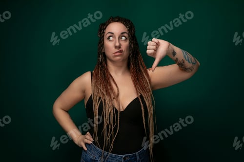 Preview: Woman With Dreadlocks Making a Face