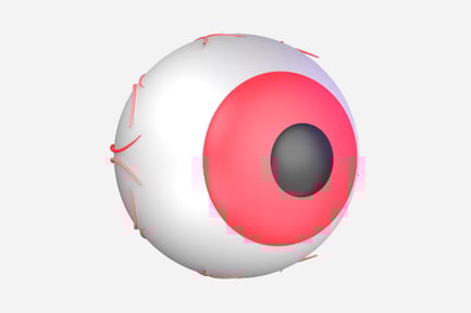 Visualização: Ilustração 3D do globo ocular