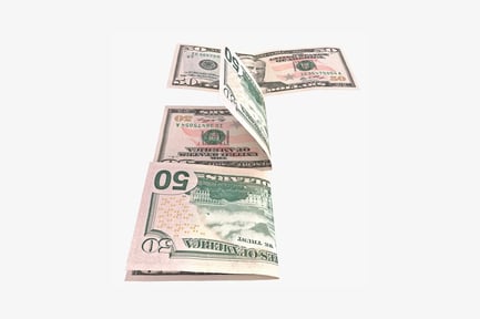 Preview: Overlapping u.s. dollar bills (50, 100, 50)